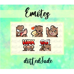 Cute Funny Brown Bear Twitch Emotes