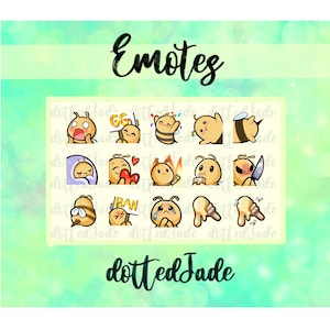 15 Cute Funny Bumble Bee Twitch Emotes & Badges Package