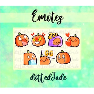 Cute Pumpkin Twitch Emotes