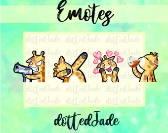 Lindos y divertidos emoticones de jirafa para Twitch