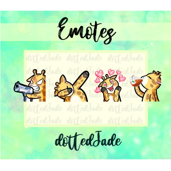 Cute Funny Giraffe Twitch Emotes