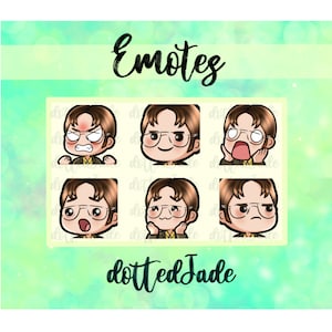 Cute Funny Dwight Schrute The Office inspired Twitch Sub Emotes