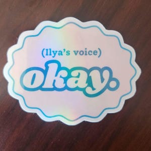 Heated Rivalry Ilya Rozanov "Okay" Quote Waterproof Vinyl Decal Sticker