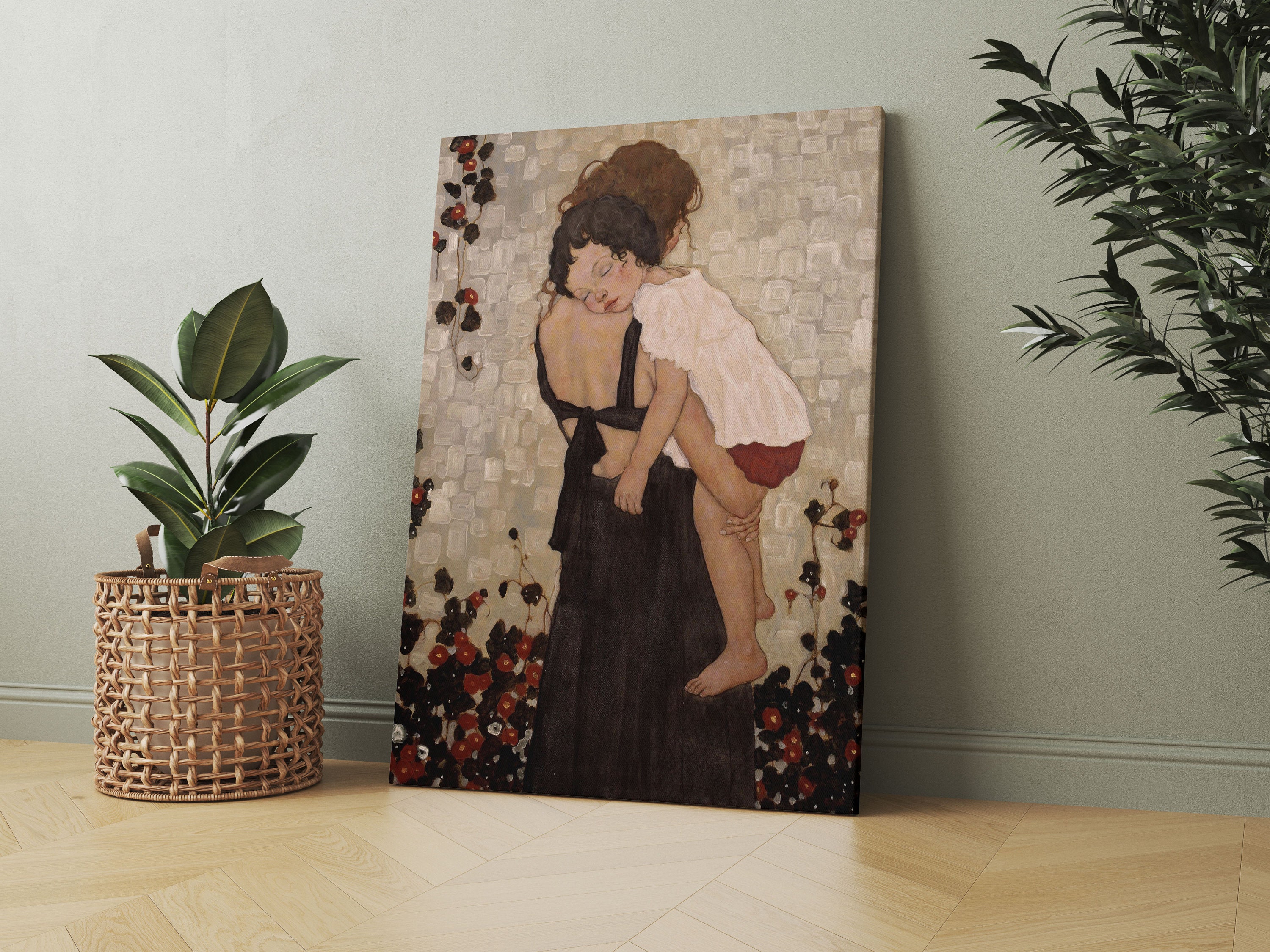 Gustav Klimt Mutter Und Kind Leinwand Mutter Und Kind Druck - Etsy.de