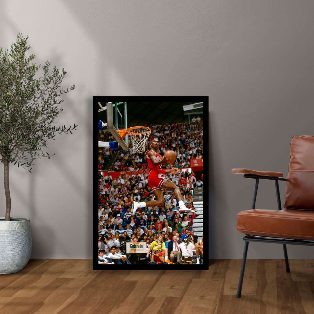 michael jordan slam dunk poster