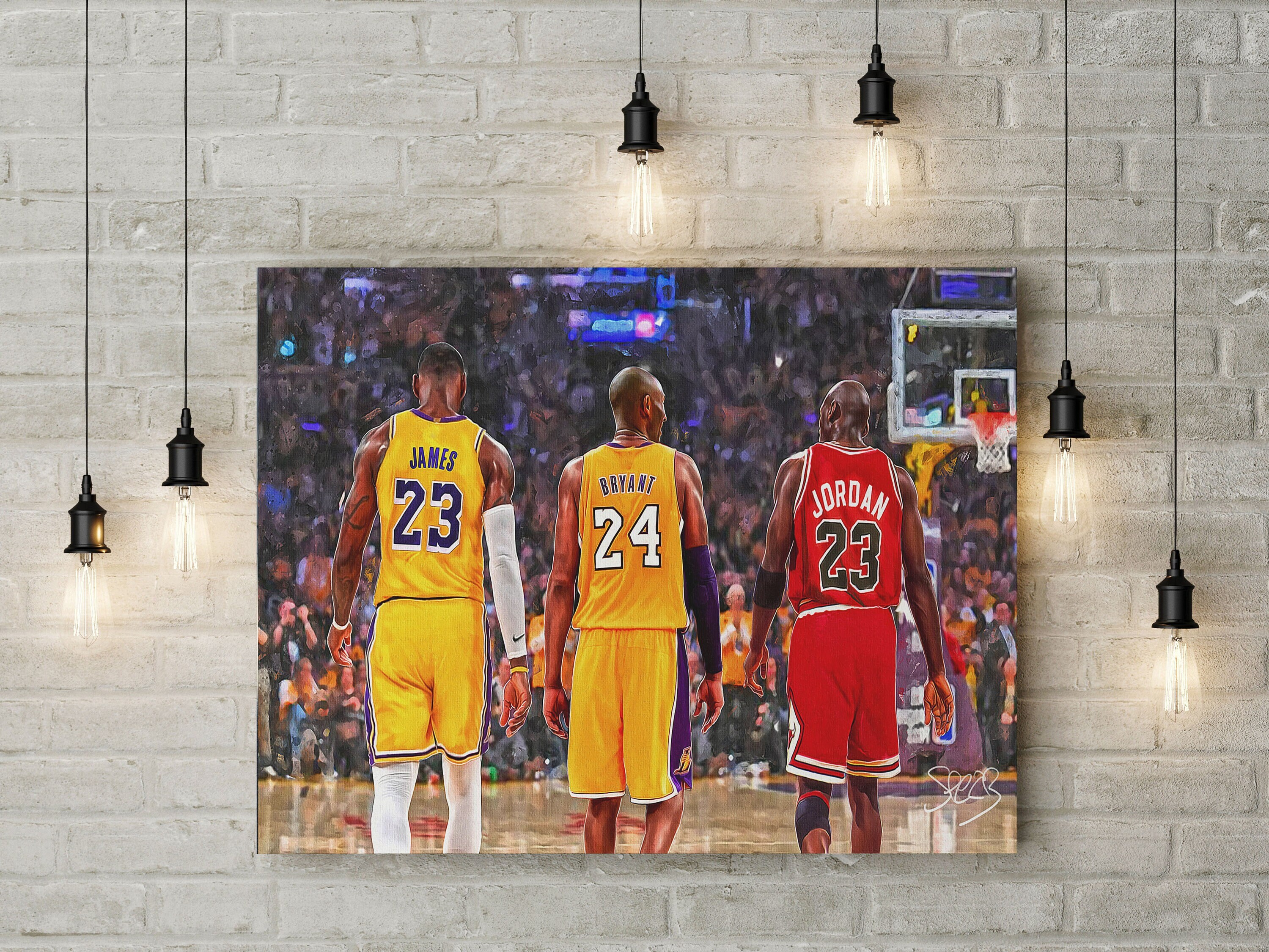 Jordan, Kobe, Lebron Laminated & Framed Poster Print (24 x 36) 