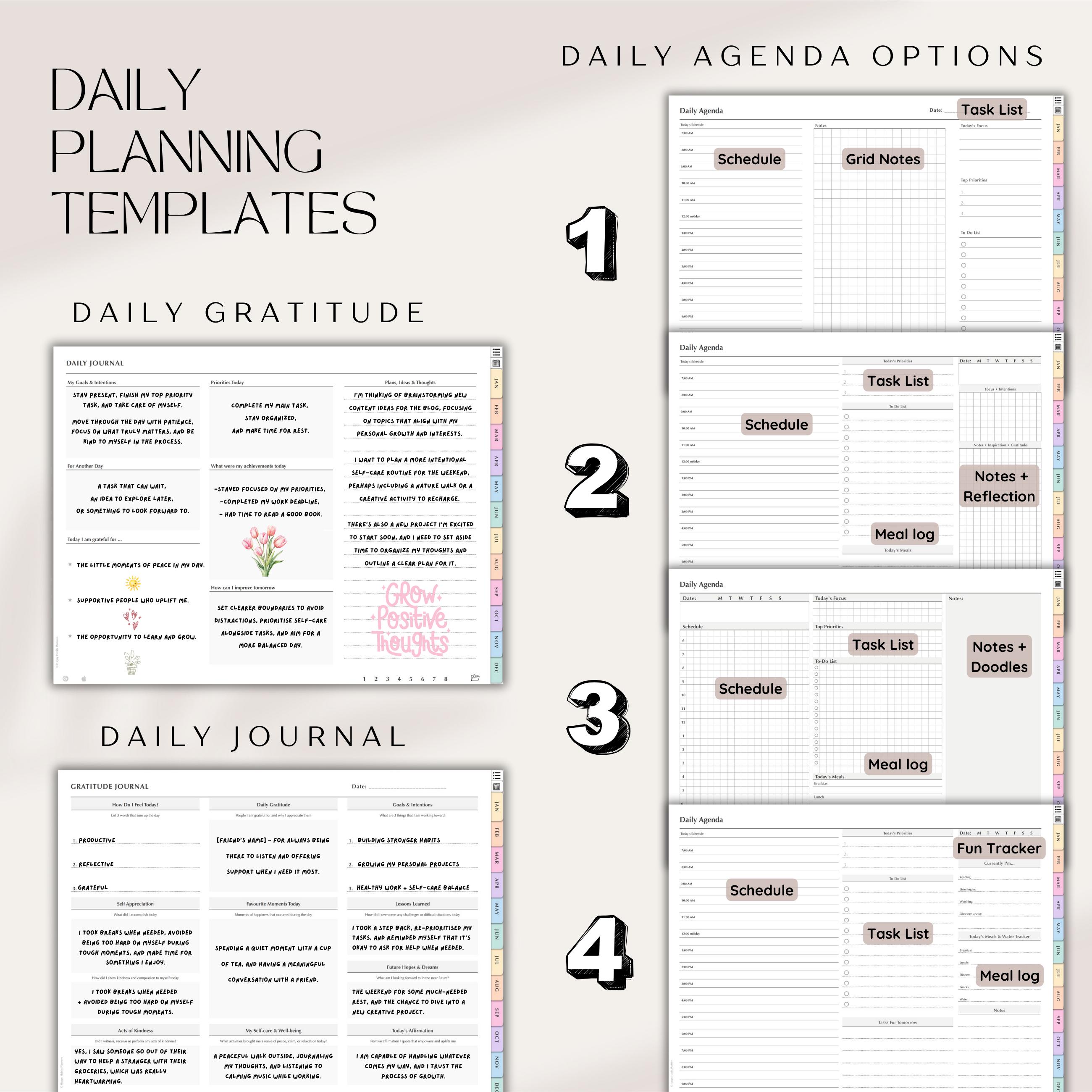 Undated Digital Planner | Hyperlinked Customizable PDF | iPad Tablet ...