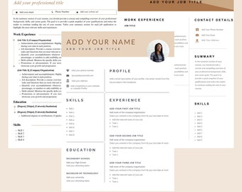 Resume Template, CV Template, Resume CV, Creative Resume, Professional Resume, Modern Resume, Resume Canva,  Curriculum Vitae Template