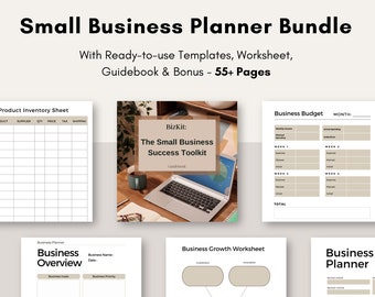 Small Business Plan Template, Business Planner Proposal, Start Up Workbook, Business Plan Analysis, Canva, Word, Side Hustle, EDITABLE Plan