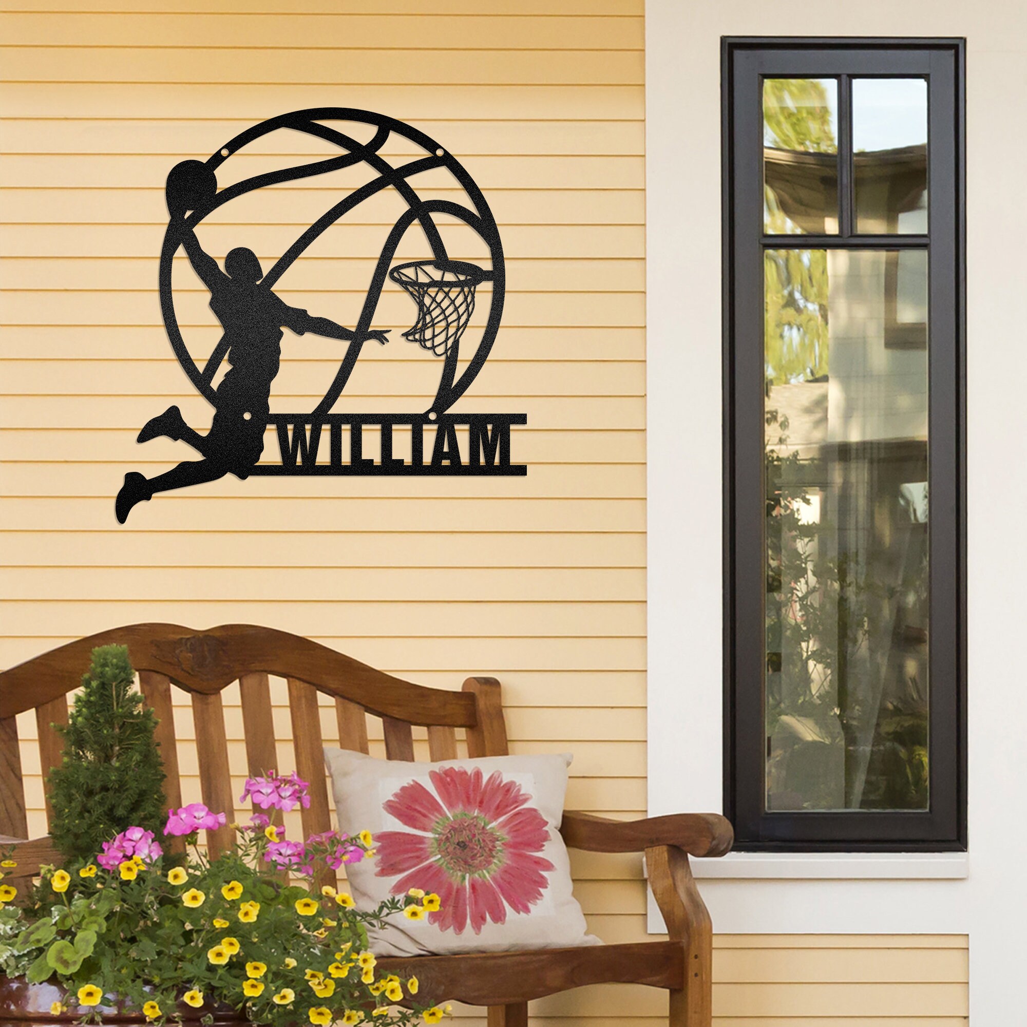 Custom Metal Wall Art Name Sign With Neon Backlight Gifts Etsy