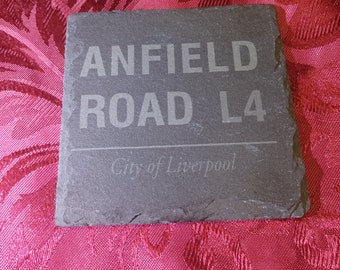 Sous-verres en ardoise Liverpool Anfield Road