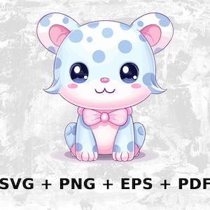 Cartoon Kawaii Bär svg png eps, kommerzielle Nutzung Clipart Vektorgrafik, T-Shirts, Sublimation, Print on Demand, svg & Clipart-Datei
