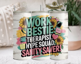 Envoltura de vaso "Mejor amiga" / Envoltura de vaso "El trabajo nos hizo compañeros de trabajo" / Envoltura de vaso "Cómplices" / Envoltura de vaso "Colega de trabajo" / Envoltura de vaso "Mejor amiga del trabajo"