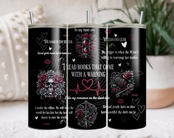 Dark romance book Lover Tumbler Wrap, smut PNG, Tumbler Wrap For Reader, Library Gifts 20oz Tumbler Sublimation Design, Tumbler PNG File