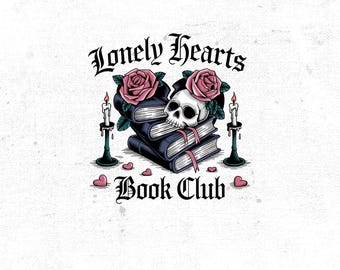 Gothic Romance Book Club PNG, Skull Roses Clipart (Digital Download)