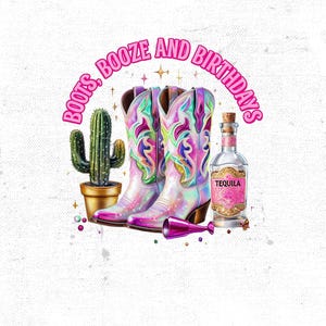 Nashville Birthday PNG, Cowgirl Birthday Party Squad, Nash Bash, Boots Booze Birthdays, Girls Trip Sublimation, Camisas de aniversário combinando