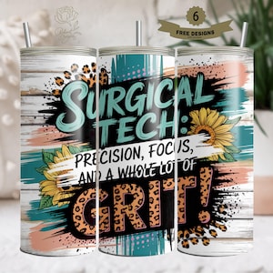 Sublimation Templates | 20 Oz Skinny Tumbler Design | Surg Tech Tumbler Wrap | Surgical Tech Tumbler | Tumbler Wrap Png | Scrub Life