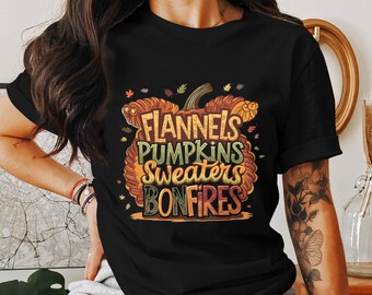 Flannels, Hayrides, Pumpkins, Sweaters, Bonfires PNG, Sublimation Design DIGITAL, Halloween Pumpkin
