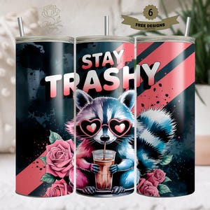 funny raccoon tumbler png, cute animal design, sublimation PNG for drinkware, humorous tumbler decal