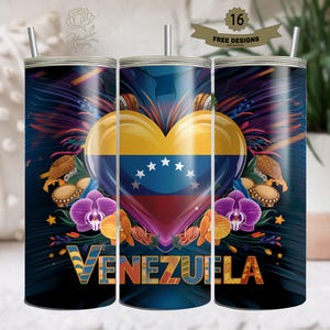 Venezuela Tumbler Wrap, 20oz Skinny Venezuela Tumbler PNG, Digital Download, Venezuela Termo Design, Venezuela PNG, Venezuela Tumbler Wrap