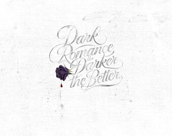 Dark Romanze the darker the better Clipart, Kindle Aufkleber, The Darker The Better Zitat, Gothic druckbare Kunst