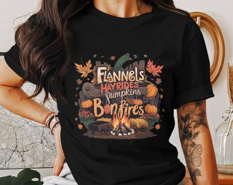 Flannels, Hayrides, Pumpkins, Sweaters, Bonfires PNG, Sublimation Design DIGITAL, Halloween Pumpkin
