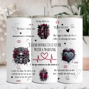 Dark romance book Lover Tumbler Wrap, smut PNG, Transparent background, UVDTF 20oz Tumbler Sublimation Design, Tumbler PNG File