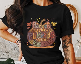 Flannels, Hayrides, Pumpkins, Sweaters, Bonfires PNG, Sublimation Design DIGITAL, Halloween Pumpkin