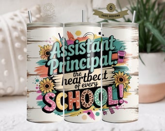20 Oz Skinny Tumbler Png | Tumbler Gift | Assistant Principal Tumbler Wrap | Tumbler Png | Digital Download | Easy Digital Product