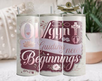 obgyn tumbler, tumbler wrap for doctors, personalized coffee tumbler for doctor, medical gift decor