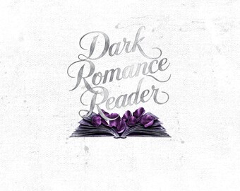 Dark Romance Reader Clipart, Gothic Book Art, Fantasy Romance Digital Download, Kindle Stickers, E-Reader Graphics