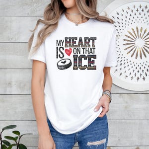 My Heart Is on That Ice Hockey PNG, Sublimation Tumbler Wrap for Hockey Moms, Hockey Mom Sublimation Design, Tumbler Wrap PNG File