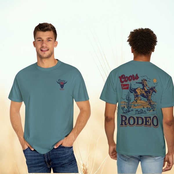 Coors Rodeo Cowboy Vintage T-shirt - Western Style for Men