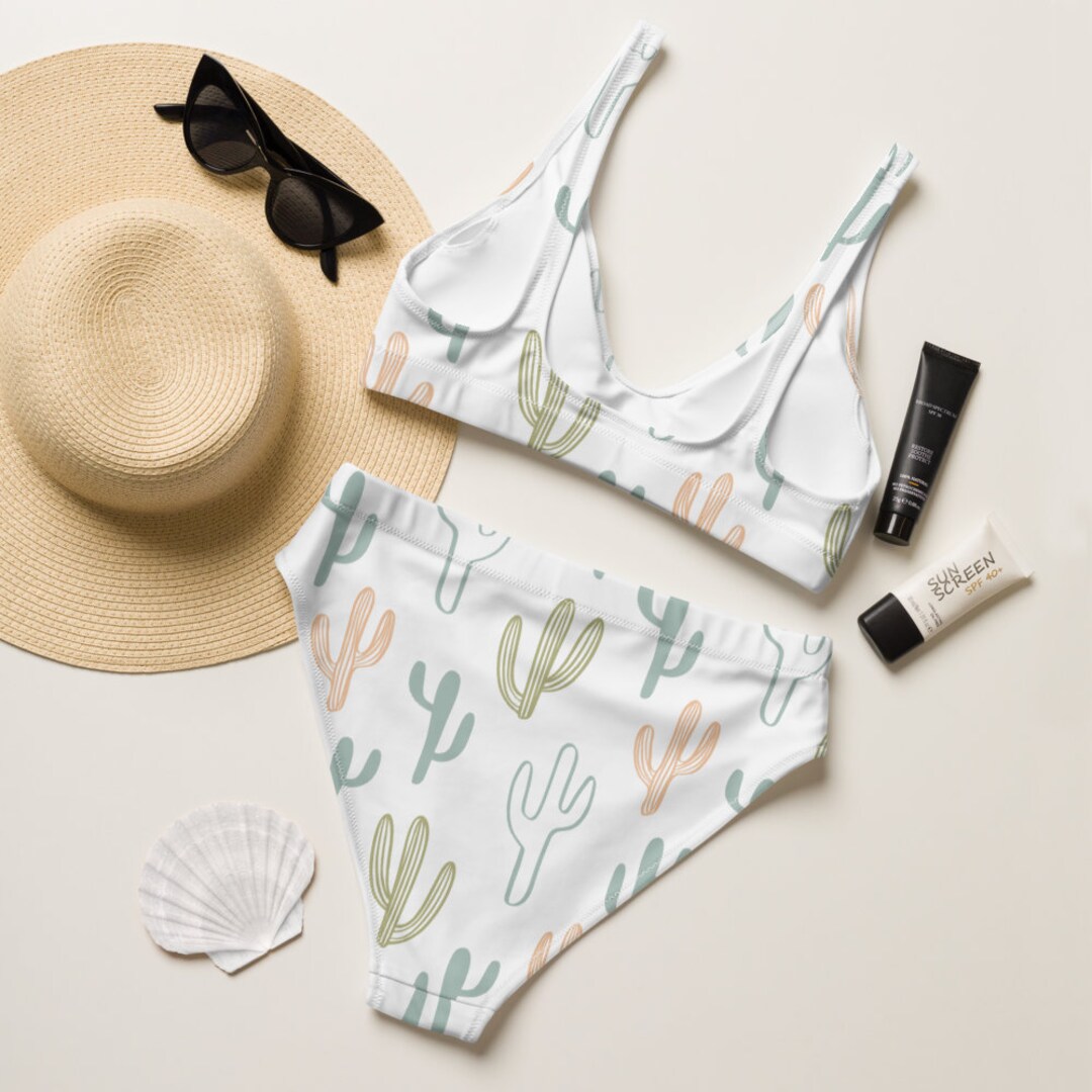 Ready To Ship Yeehaw Longhorn Cactus Bikini Top SIZE XL main image 1