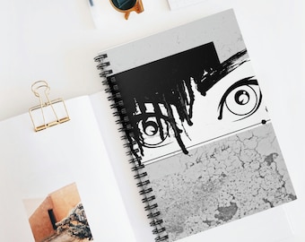The eyes are watching! Spiral lined notebook. Journal, notebook, school statement, a doodlers delight. Unique gift for a writers!