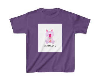 Funny Kid's Yoga T! LLAMASTA! Great for outside playing.  Make everyone smile with your Zen message.