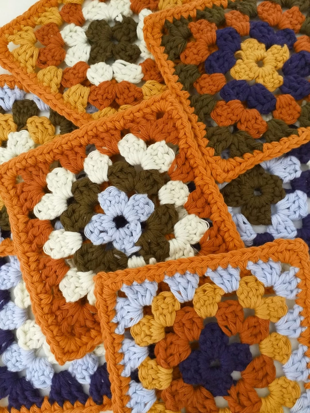 Granny Square PATTERN PATTERN Explanation Simple Tile Crochet Etsy