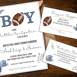 Zaproszenie na baby shower z okazji piłki nożnej