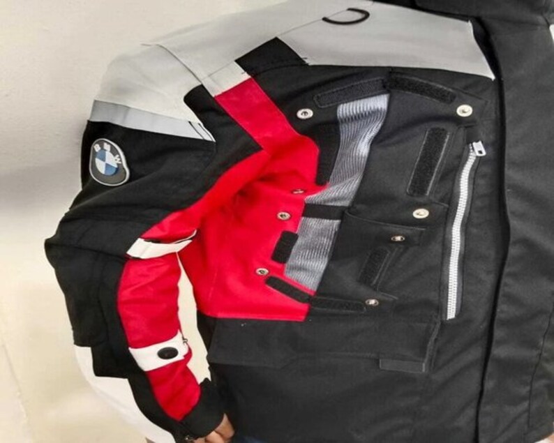 BMW Ralley Jacket Black Red Motorcycle Jackets Cordura - Etsy