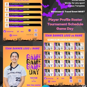 Halloween Roster - Schedule - GameDay  Travel Team Softball Roster Baseball College Recruiting Template All Sports Showcase Tournaments