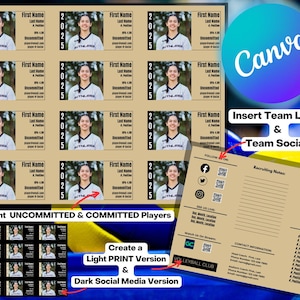 Selectie volleybalteams met 12 spelers | Travel Team & Club Must Have | Werving van hogescholen | Canva-sjabloon Alle sporten showcasetoernooien