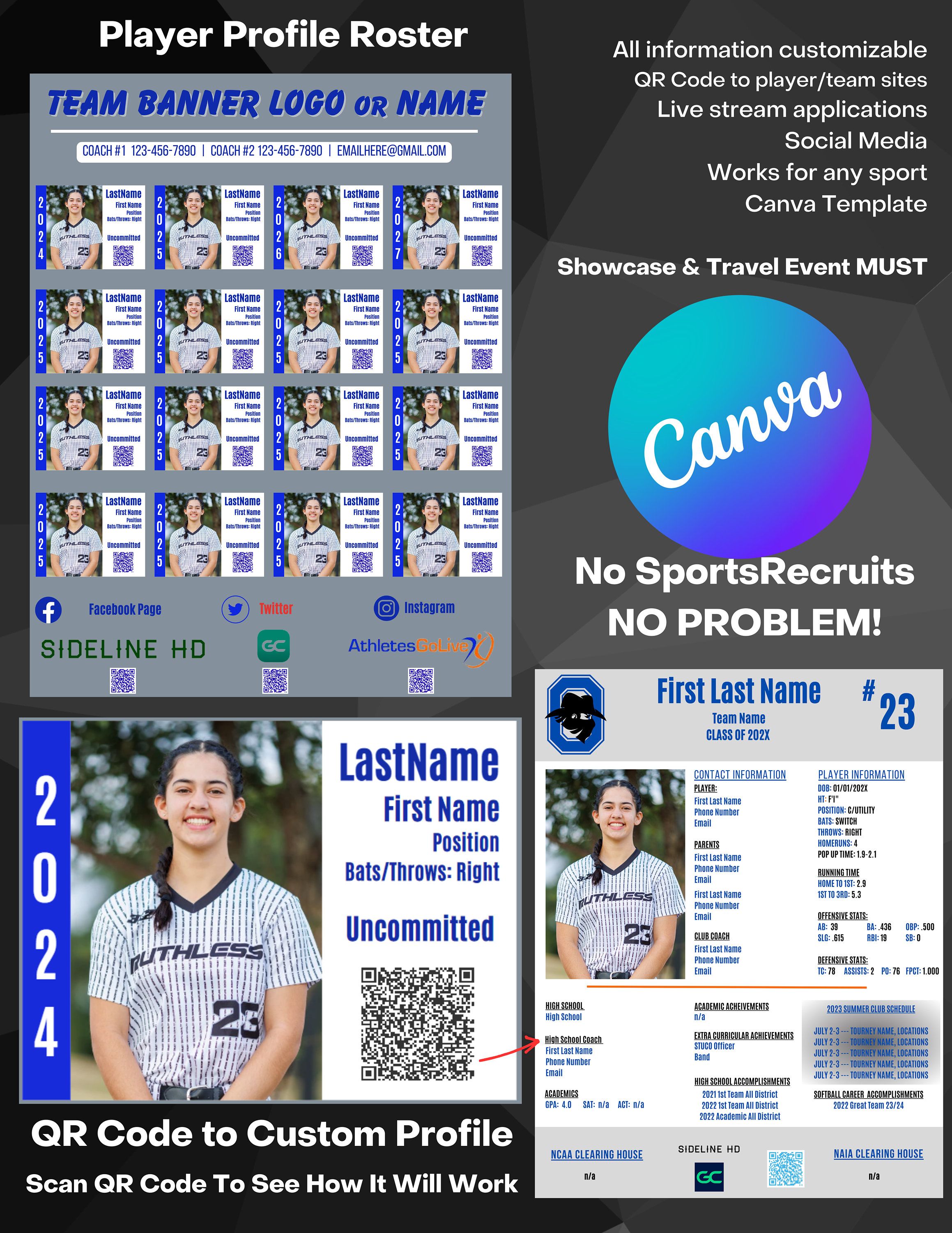 Travel Team Softball Roster Baseball Soccer Rugby College Recruiting ...