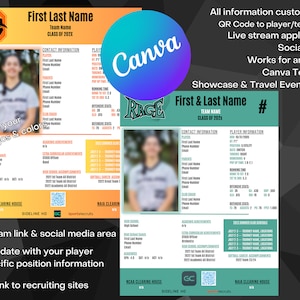 Individual Profile Sheet | College Recruiting | Softball Baseball Soccer | All Sports | Editable Template | Camps Showcases Travel Ball