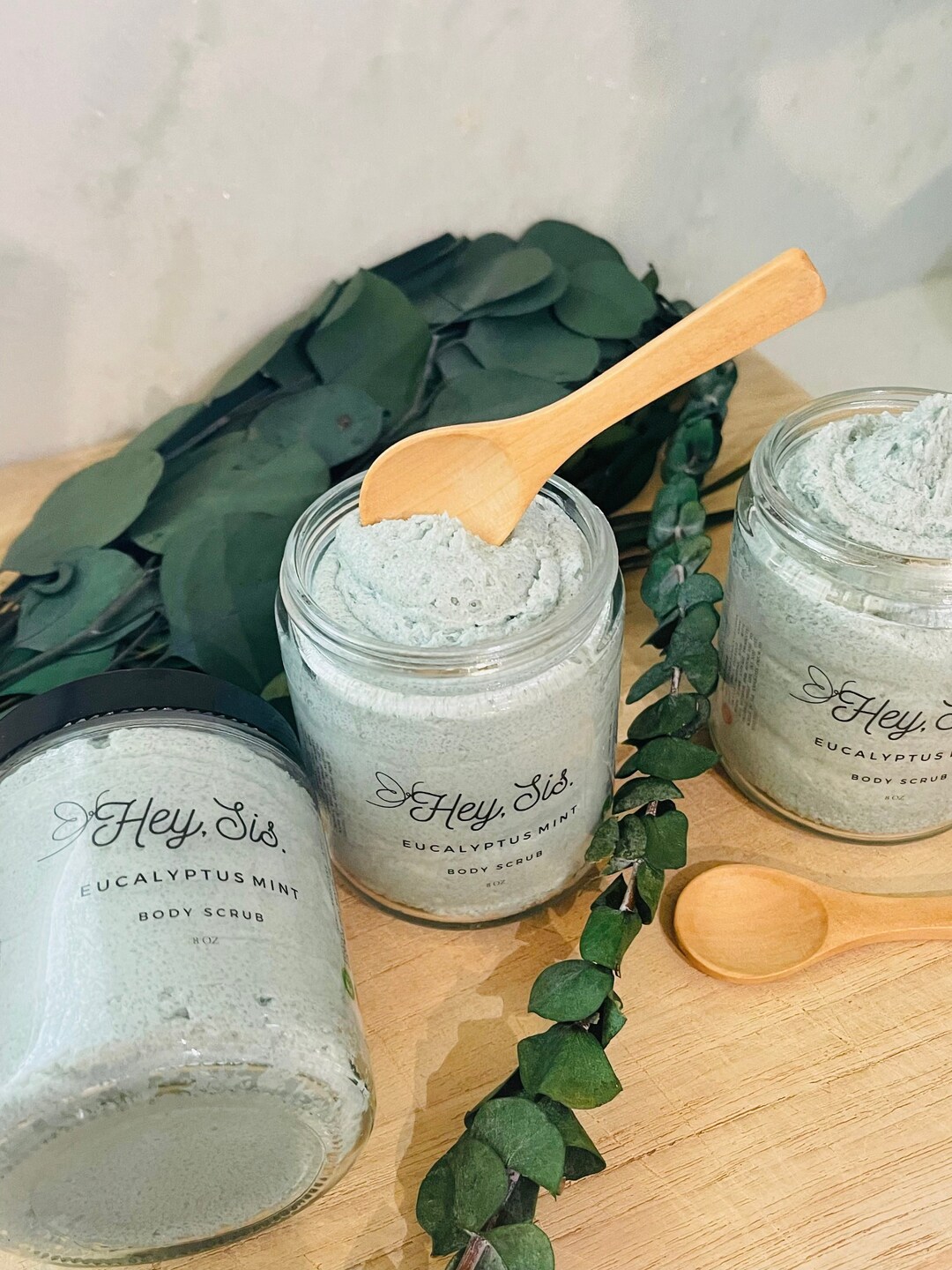Natural Eucalyptus Mint Body Scrub Essential Oils Fragrance Etsy