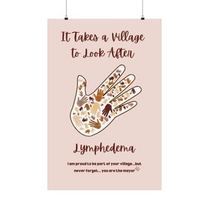 Lymphedema Poster for Waiting Room - Beige and Brown