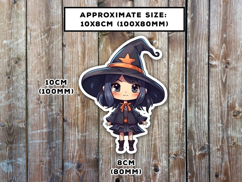 Witch Vinyl Sticker // Cute Anime Kawaii Cartoon Witchy - Etsy