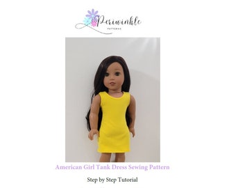 Tank Dress-18 inch Doll Clothes Pattern-Fits doll such as American Girl
