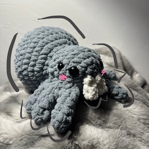 Jules the Jumping Spider- Cute Present Halloween Goth Plushie Crochet