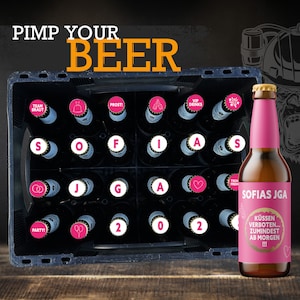 JGA | Women | Sticker for a personalized beer crate for a bachelorette party | Gift | Beer