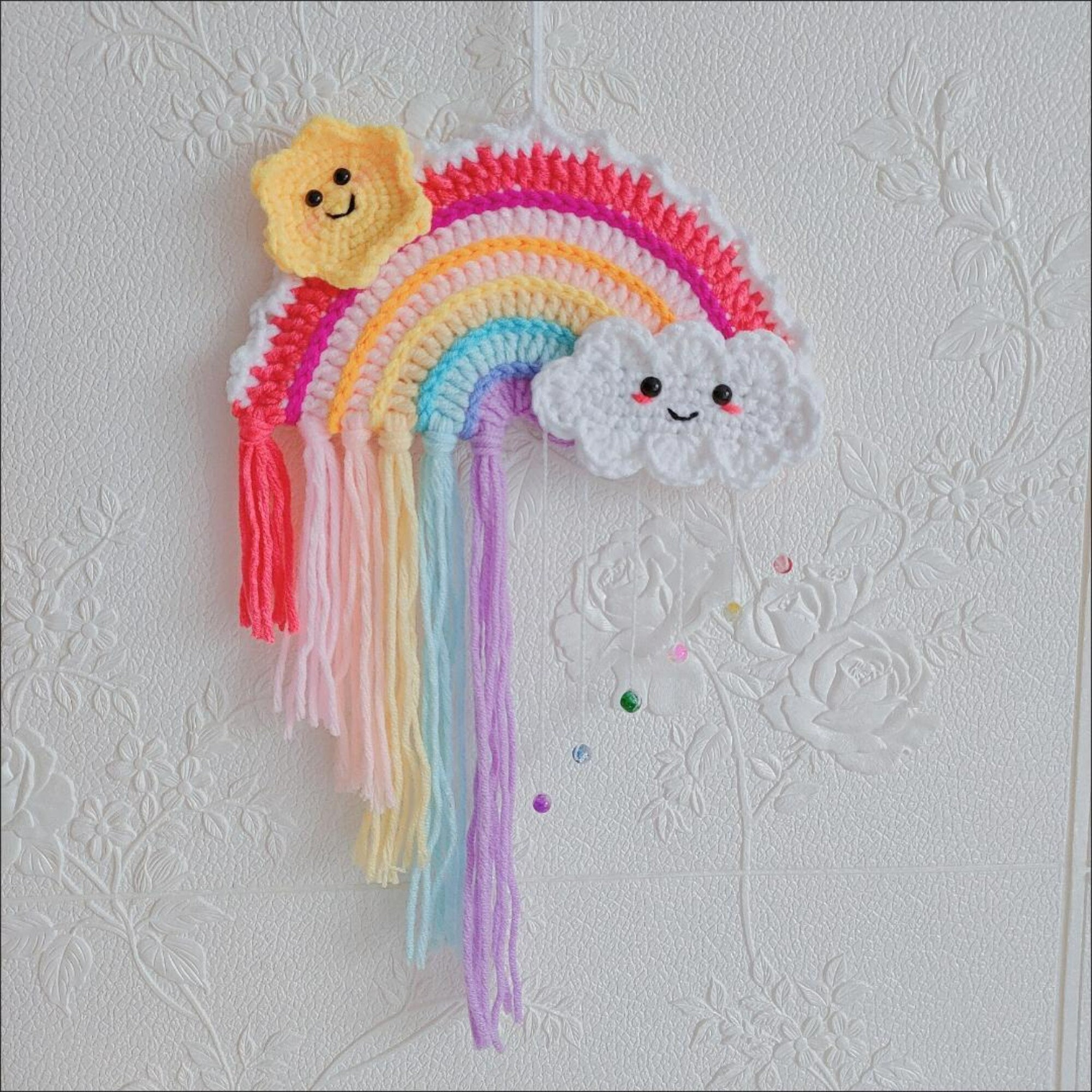 Macrame Rainbow Bow Holder for Girls Hair Bows Clips Etsy